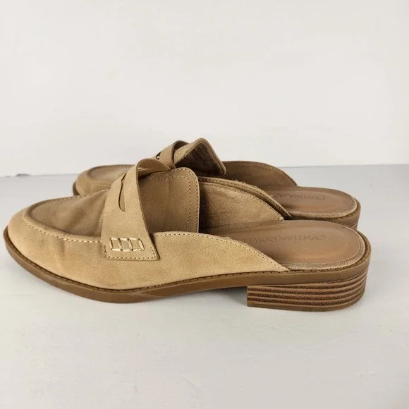 Cynthia Rowley Women's Classy Tan Slip-On Suede Loafers Size 8.5M - Picture 2 of 6